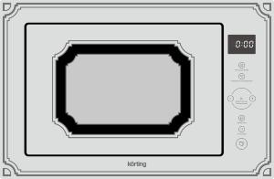 Korting KMI 825 RGW встраиваемая микроволновая печь в стиле ретро