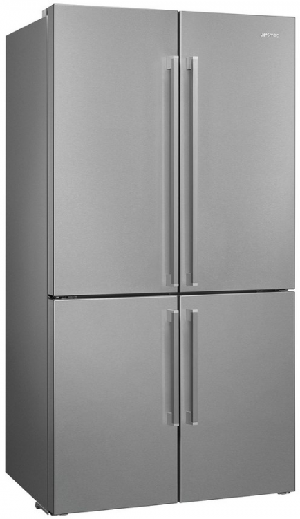 Smeg FQ60XF отдельностоящий 4-х дверный холодильник Side-by-Side