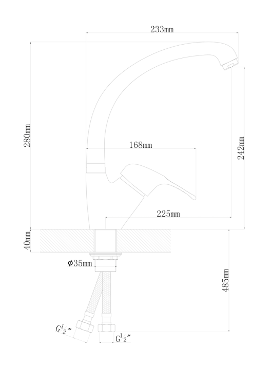 Florentina ОМЕГА шампань смеситель