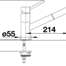 Blanco KANO-S алюметаллик/хром смеситель