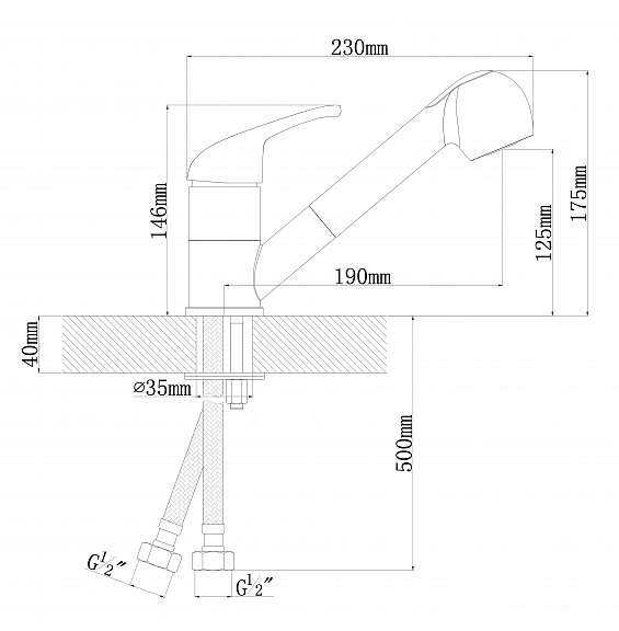 Dr. Gans СОНАТА белый смеситель