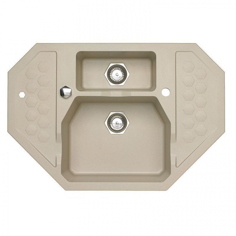 Alveus SENSUAL 60 GRANITAL+ PEBBLE-G02M 900x610x200 1+1/2 кухонная мойка