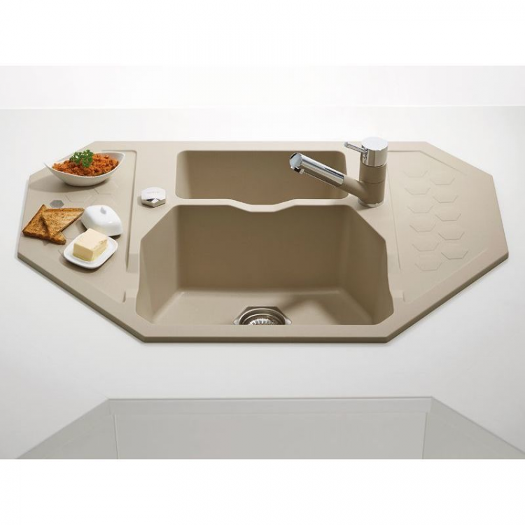 Alveus SENSUAL 60 GRANITAL+ PEBBLE-G02M 900x610x200 1+1/2 кухонная мойка