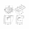 Alveus ELEGANT 110 SAT-90 810X510 1+1/2 кухонная мойка