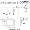 Blanco ADON XL 6 S SILGRANIT белый с кл.-авт. InFino мойка