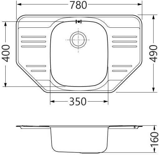 Alveus ALLUX 030N-SNI-90-077X48T1SN0 кухонная мойка