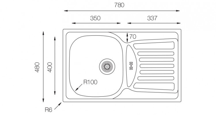 TopZero COP780.480.GW8K мойка врезная нержавейка