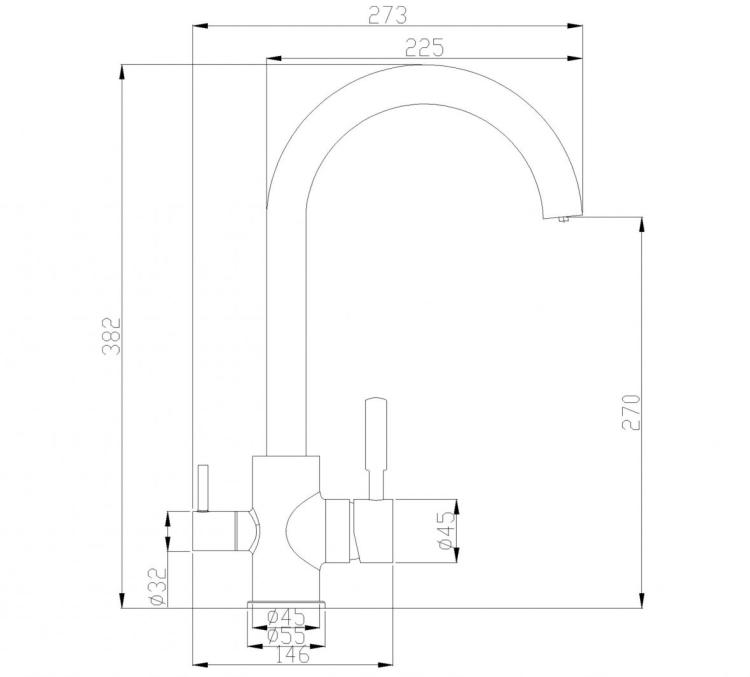 Zorg SH 713 BLACK BR смеситель
