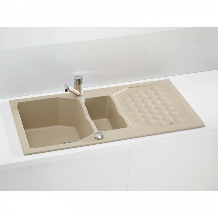 Alveus SENSUAL 70 GRANITAL+ PEBBLE-G02M 980X5201+1/2 кухонная мойка