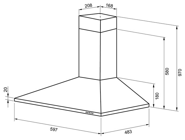 Shindo Reya 60 W вытяжка купольная
