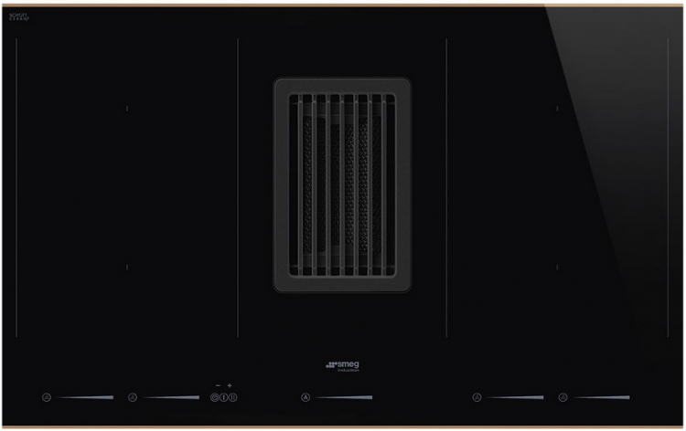 Smeg HOBD682R1 индукционная варочная панель со встроенной вытяжкой