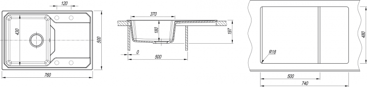 Dr.Gans Кардинал 760 базальт мойка