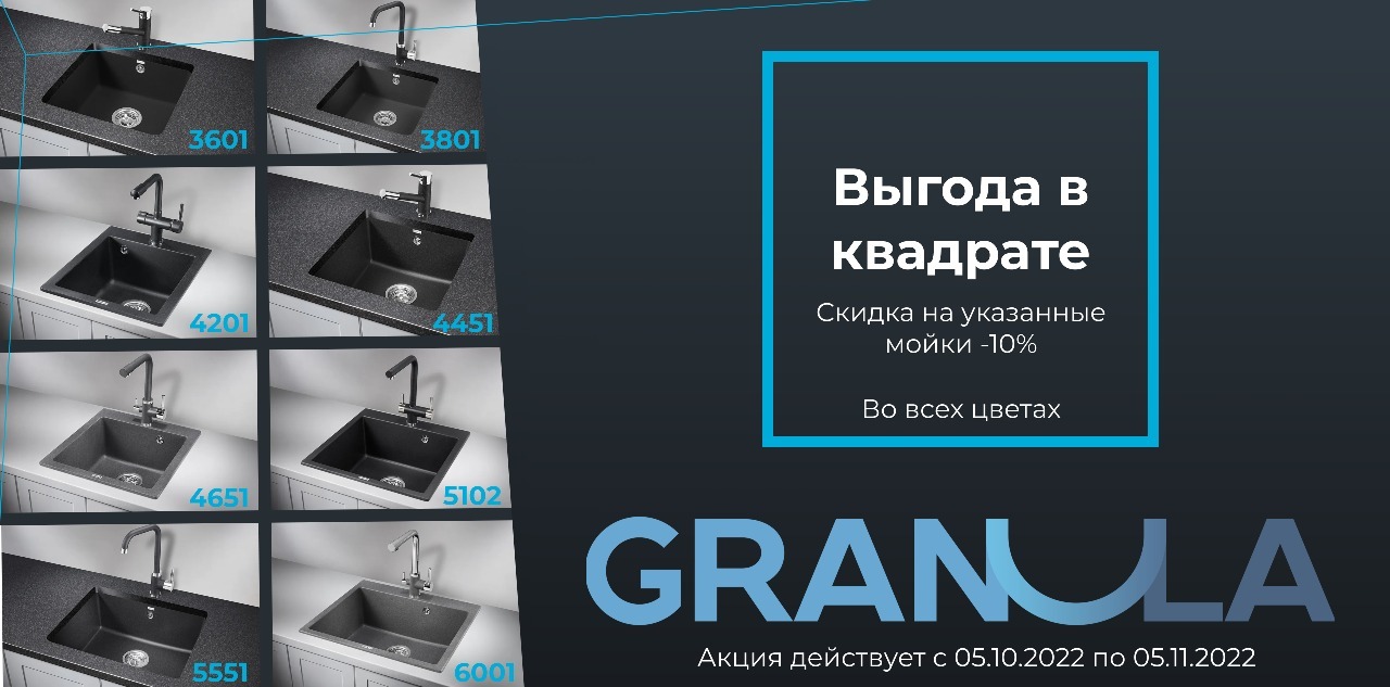 Акция Granula "Выгода в квадрате" 05.10.2022-05.11.2022